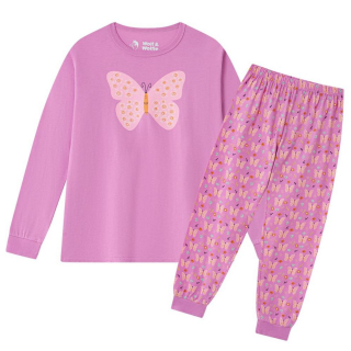 Dívčí pyžamo Wolf & Wolfie S2558 vel. 116-146 lila