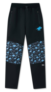 Chlapecké softshellové kalhoty Wolf & Wolfie s fleecem  B2595 vel. 98,122 černé dino