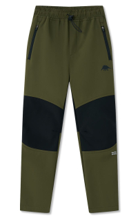 Chlapecké softshellové kalhoty Wolf & Wolfie s fleecem  B2595B vel. 104-134 khaki