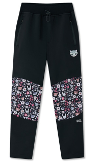 Dívčí softshellové kalhoty Wolf & Wolfie s fleecem B2591 vel. 98,110,122,128 černé