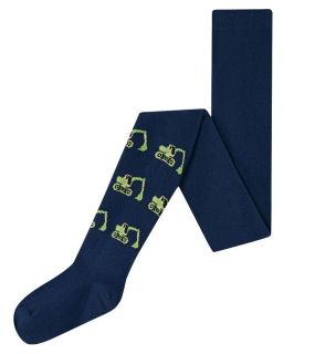 Chlapecké punčocháče Wolf & Wolfie P2517 vel. 98/104-122/128 tmavě modré bagry