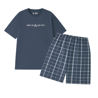 Letní pánské pyžamo Wolf & Wolfie S2575C vel. M tmavě šedé