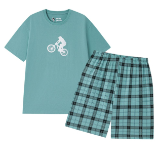 Letní pánské pyžamo Wolf & Wolfie S2575D vel. XL,XXL,XXXL zelenkavé