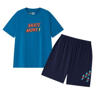Chlapecké letní pyžamo Wolf & Wolfie S2562B vel. 134-170 modré
