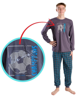 Chlapecké pyžamo Betty Mode vel. 152-170 Champions šedé