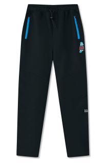 Chlapecké softshellové kalhoty Wolf & Wolfie s fleecem B2596 vel. 116-146 černé