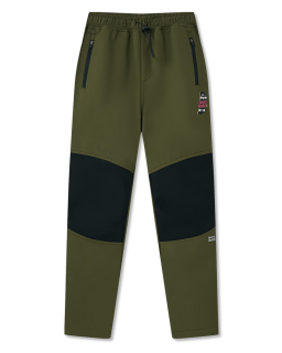 Chlapecké softshellové kalhoty Wolf & Wolfie s fleecem  B2596 vel. 116-146 khaki