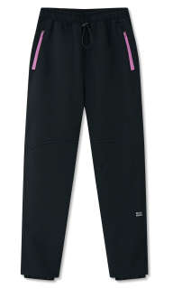 Dívčí softshellové kalhoty Wolf & Wolfie s fleecem B2593 vel. 128,152 černé s růžovými zipy