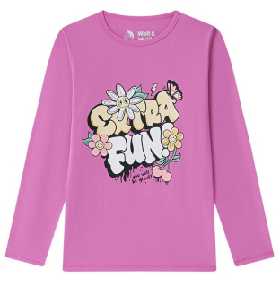 Dívčí triko Wolf & Wolfie S2542 vel. 116-146 lila