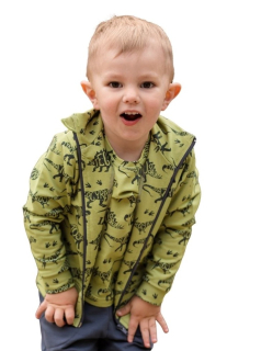 Chlapecká mikina Betty mode DINO vel. 92-128 zelená