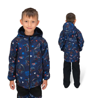 Dětská jarní/podzimní softshellová bunda Esito s fleecem duo vel. 110-146 Play and go