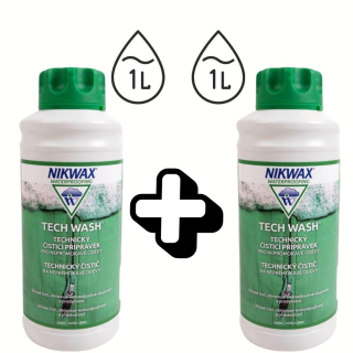 Prací prostředek Nikwax Tech Wash na softshellové a membránové oblečení 1+1 litr
