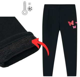 Dívčí zateplené legíny Wolf & Wolfie T2523 vel. 116/122-140/146 černé