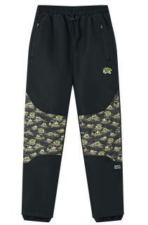 Chlapecké zimní kalhoty Wolf & Wolfie s fleecem  B2572 vel. 104,134 černé stavební stroje