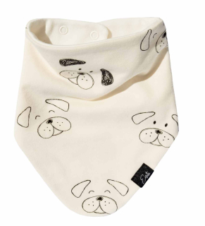 Bavlněný nákrčník / šátek - motiv TLAPKA od 2 měs. do 3 let