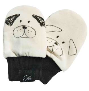 Dívčí bezpalcové bavlněné rukavice Esito TLAPKA vel. 56-74 smetanové