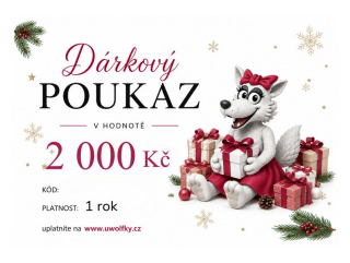 Dárkový poukaz VÁNOČNÍ 2000 Kč zaslaný e-mailem
