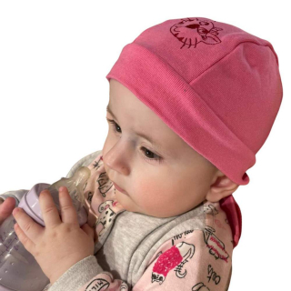 Jarní pirátka růžová s kočičkou obvod 28-49 cm (vhodné i pro panenky)