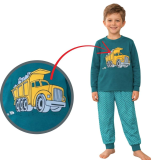Chlapecké pyžamo Betty Mode vel. 92-128 petrolejové s nákladním autem