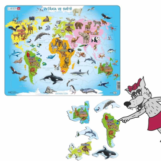 Zvířata ve světě - Vzdělávací puzzle