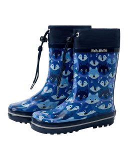 Chlapecké holínky Wolf Wolf & Wolfie Y2602 vel. 24/25-32/33 modré vlci