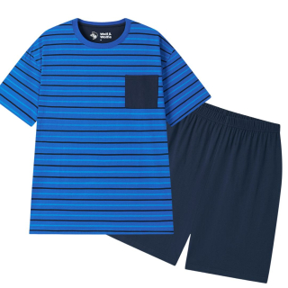 Letní pánské pyžamo Wolf & Wolfie S2675B vel. M-XXXL modré