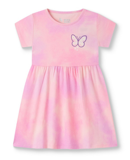 Dívčí šaty Wolf & Wolfie S2615 vel. 116-146 růžová batika