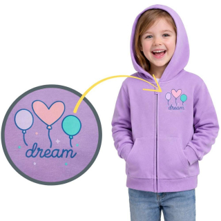 Dívčí mikina Wolf & Wolfie M2653 vel. 110-140 sv. fialová