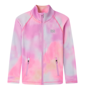 Outdoorová dívčí mikina Wolf M2642 vel. 110-140 růžová duhová