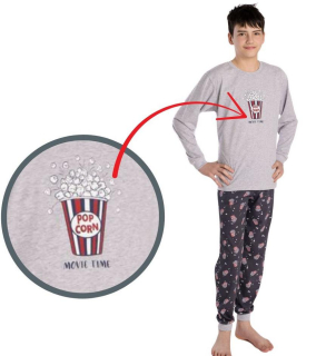 Chlapecké pyžamo Betty Mode vel. 152-176 šedé popcorn
