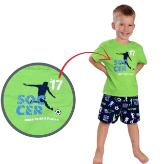 Chlapecké letní pyžamo Betty Mode vel. 116-152  zelené fotbal