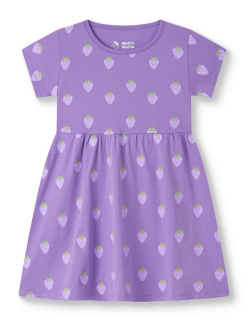 Dívčí šaty Wolf & Wolfie S2614A vel. 104-134 fialové s jahodami