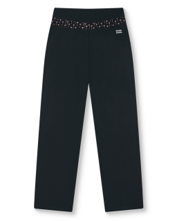 Dámské tepláky Wolf & Wolfie T2671A vel. M-XXXL černé pampelišky na černém podkladu