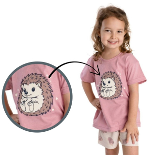 Dívčí letní pyžamo Betty Mode vel.92-134  lila ježek