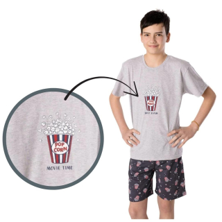 Chlapecké pyžamo Betty Mode letní VEL. 152-176 šedé POPCORN