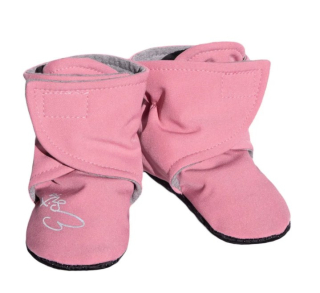 Softshellové barefoot bačkůrky, capáčky s fleecem na jaro a podzim růžové (2-18 měsíců / více velikostí)