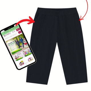 Dámské 3/4 legíny Wolf & Wolfie H2643 s kapsičkami na mobil vel. M-XXXL černé