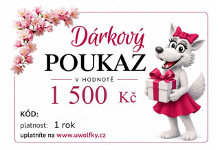 Dárkový poukaz 1500 Kč zaslaný e-mailem