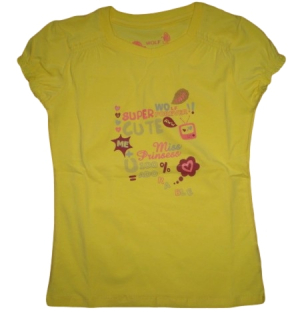 Dívčí tričko Wolf S2115 vel. 98 žluté