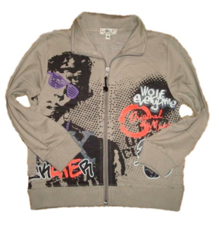 Mikina Wolf M2043C s potiskem vel. 98 světle šedá