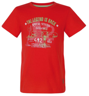 Chlapecké tričko Loap Iltus vel. 116 červené (nádech do oranžova)