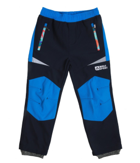 Chlapecké softshellové kalhoty Wolf s fleecem B2093 vel. 86 tmavě modré