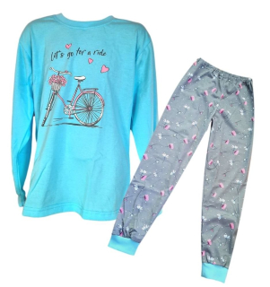 Dívčí pyžamo Betty Mode vel. 116-128 mentolové (do zelenkava) lets go