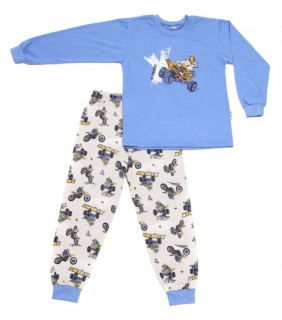 Chlapecké pyžamo Betty Mode x-treme vel. 134 modré (kalhoty vzor)