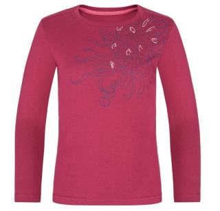 Dívčí triko Loap Bizel vel. 116,128 tmavě růžové