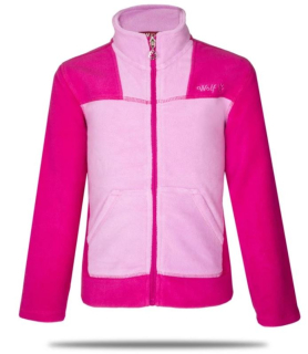 Dívčí fleecová mikina Wolf B2144 vel. 98-110 růžová