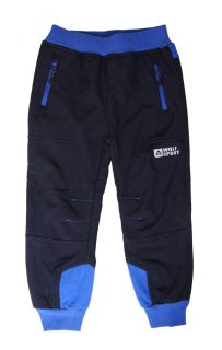 Chlapecké softshellové kalhoty Wolf s fleecem B2193 vel. 86 tmavě modré