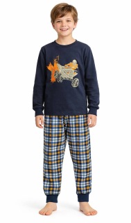 Chlapecké pyžamo Betty Mode vel. 110,122  tmavě modré čtyřkolka