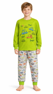 Chlapecké pyžamo Betty Mode vel. 128 zelené s auty