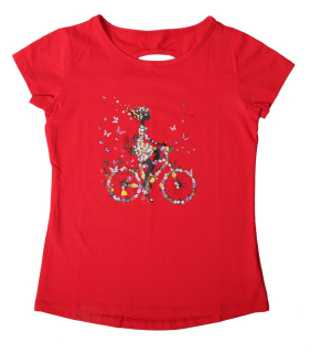 Dívčí tričko Wolf S2212A vel. 146-164 červené